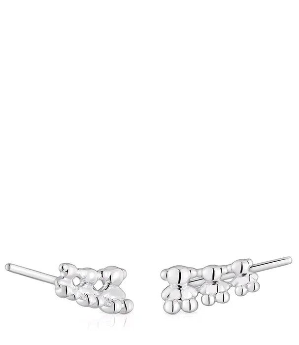 עגילי כסף מעוצבים מינימליסטיים CHOZEN על רקע לבן, תכשיטים יוקרתיים מקבוצת אלפא