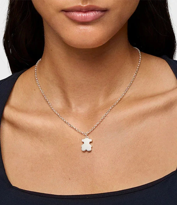 שרשרת כסף לאישה עם תליון דוב מעוצב, אופנה באתר CHOZEN