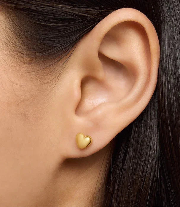 עגיל זהב מעוצב בצורת לב קטן לאישה, תכשיט אופנתי מבית CHOZEN