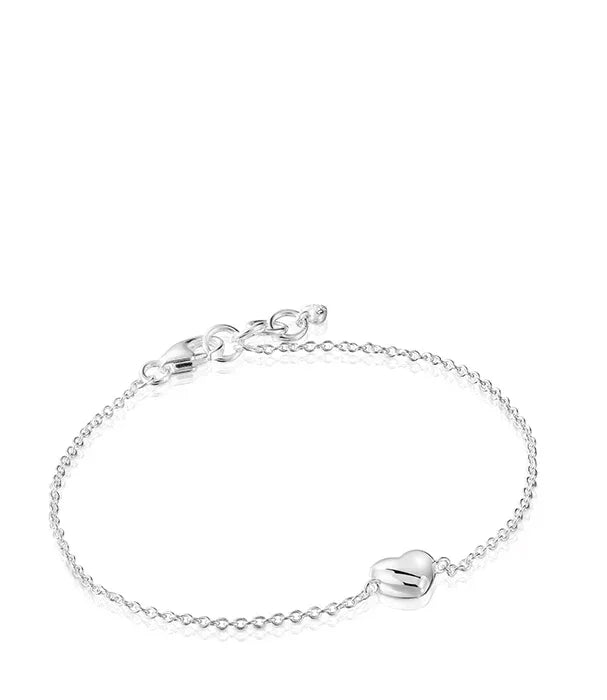 צמיד כסף עדין עם תליון לב, תכשיט אופנתי מחנות CHOZEN