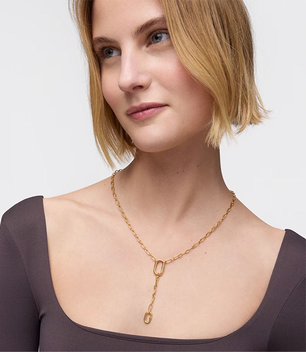 טואוס שרשרת Hold Oval ורמייל בינונית