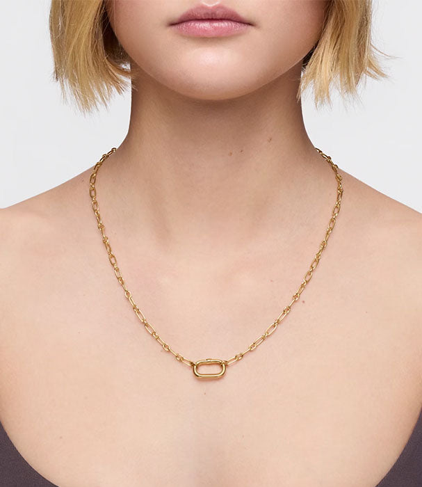 טואוס שרשרת Hold Oval ורמייל בינונית