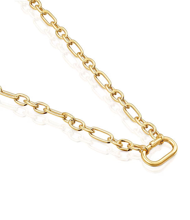 טואוס שרשרת Hold Oval ורמייל קצרה עם טבעת