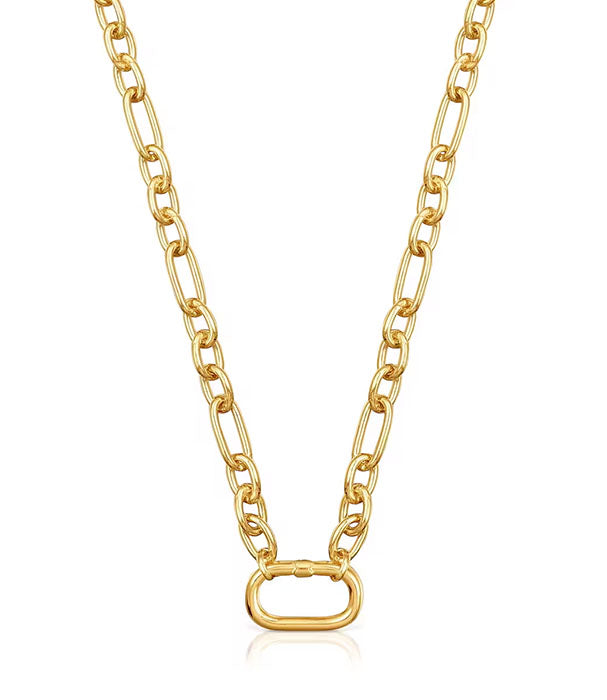 טואוס שרשרת Hold Oval ורמייל קצרה עם טבעת