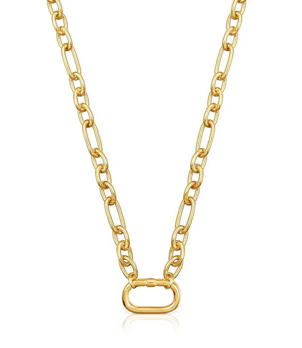 שרשרת זהב עבה מבית CHOZEN, חוליות עוגן מבריקות, תכשיט אופנתי יוקרתי