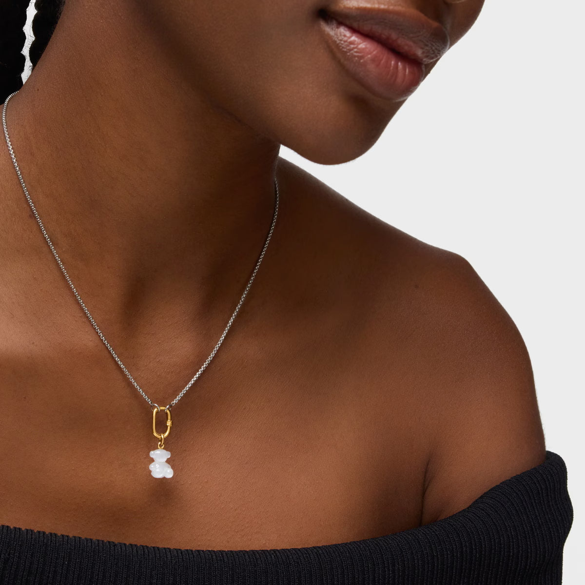 טואוס תליון דובי מאבן חן BOLD BEAR מזהב