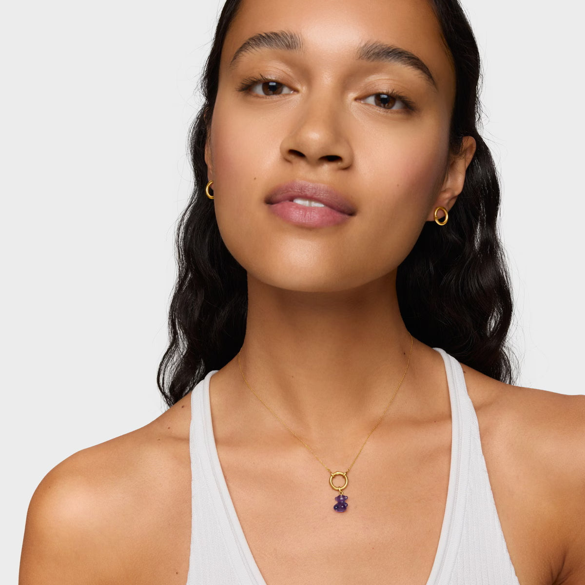 טואוס תליון דובי מאבן חן BOLD BEAR מזהב