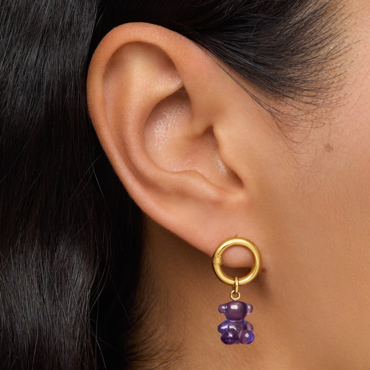 טואוס תליון דובי מאבן חן BOLD BEAR מזהב