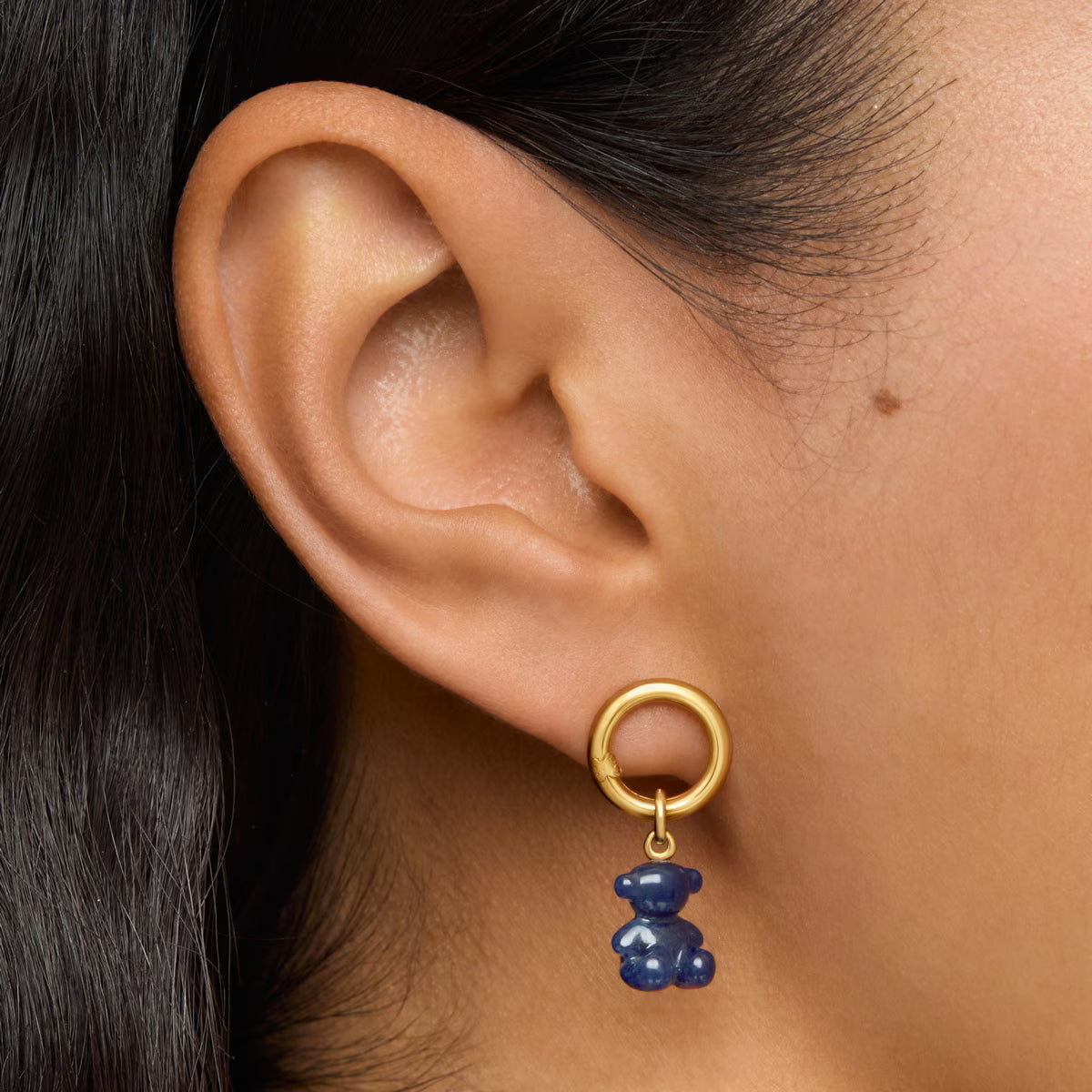 טואוס תליון דובי מאבן חן BOLD BEAR מזהב