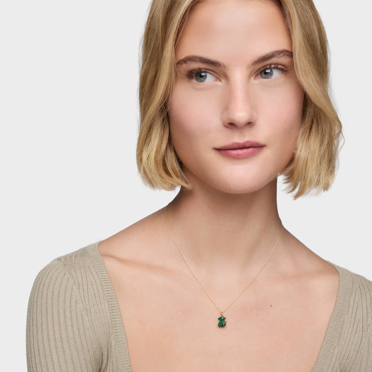 טואוס תליון דובי מאבן חן BOLD BEAR מזהב