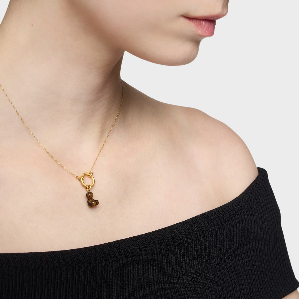 טואוס תליון דובי מאבן חן BOLD BEAR מזהב