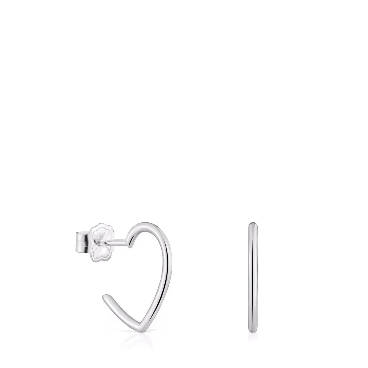 עגילי כסף בעיצוב צורת לב מודרני, תכשיטי נשים ב-CHOZEN קבוצת אלפא