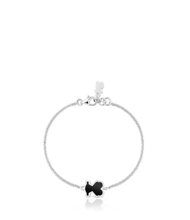 צמיד כסף עדין עם תליון דמות שחור, תכשיט אופנה יוקרתי מבית CHOZEN