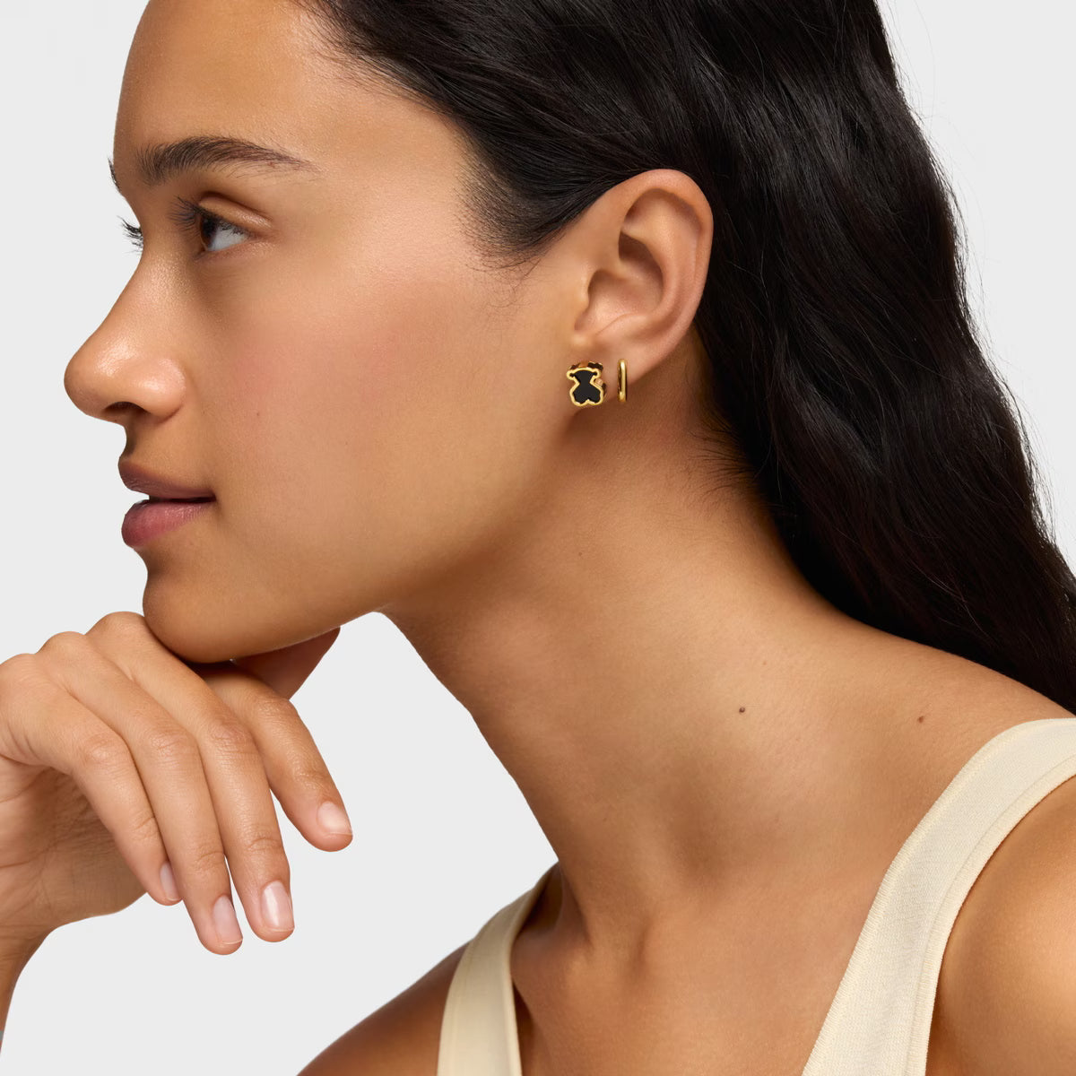 טואוס עגילי דובי GALAXY מכסף עליו זהב 18 קראט