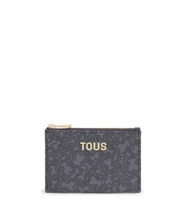 טואוס ארנק מטבעות עם מחזיק כרטיסים Kaos Mini Lines בצבע אפור כהה