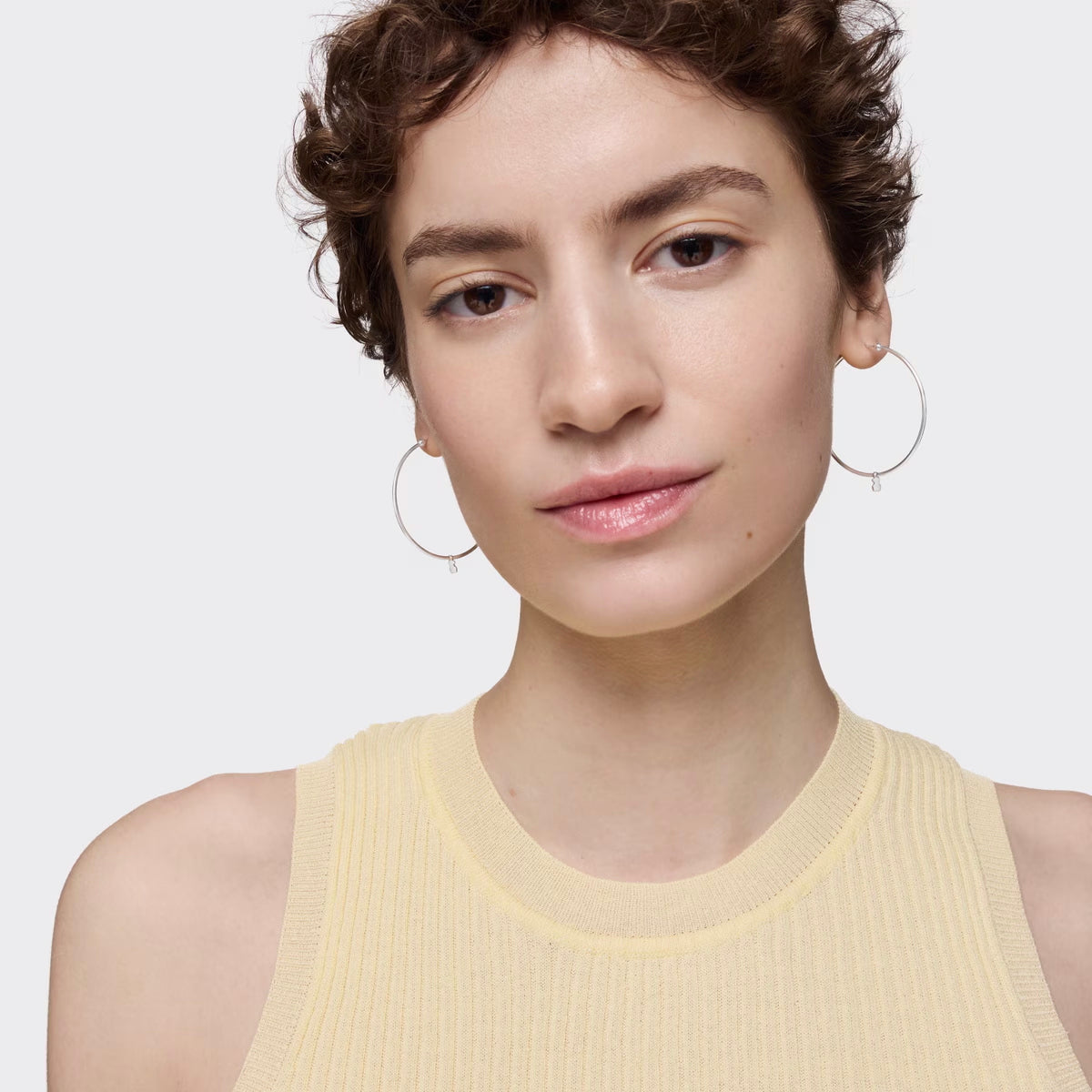 טואוס עגילי חישוק TOUS Bear מכסף