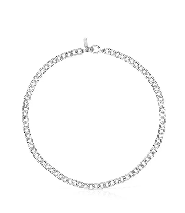 שרשרת כסף מעוצבת בסגנון שרשרת חוליות עבה, תכשיט יוקרתי CHOZEN