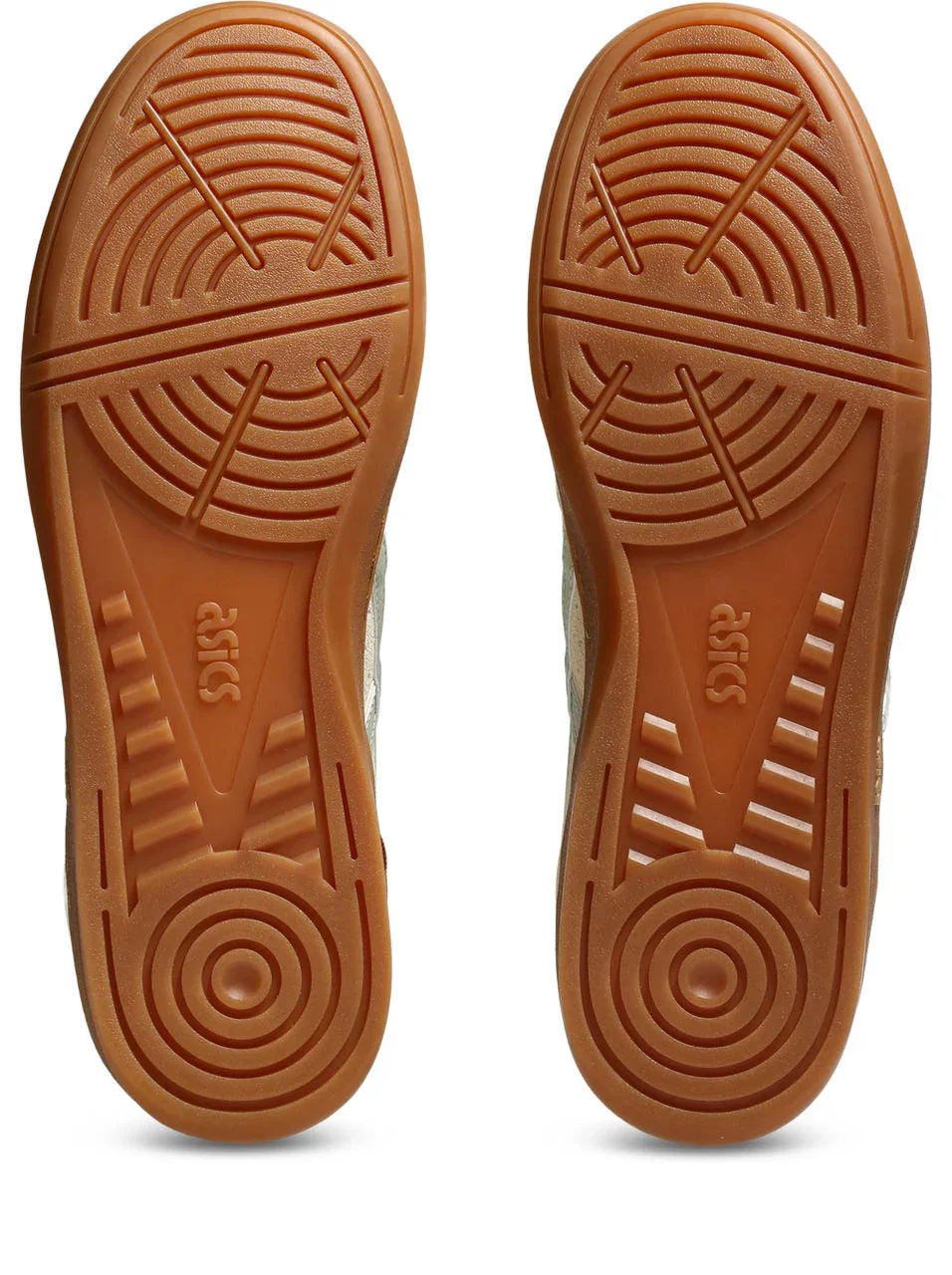 סוליות גומי חומות לנעלי אסיקס, נעלי ספורט מבית CHOZEN, מבט תחתון על עיצוב ייחודי ועמיד