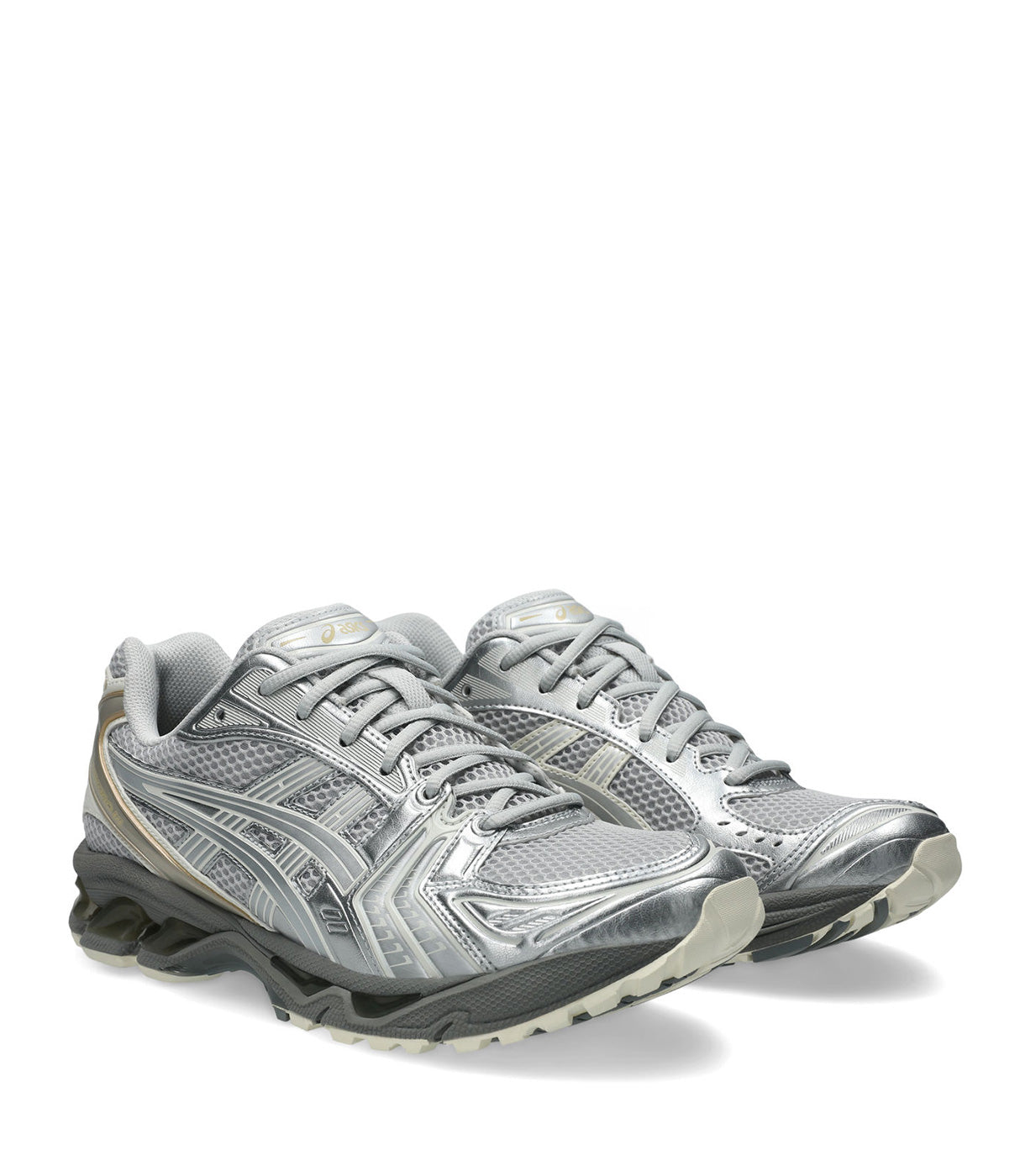 נעלי ספורט אפורות עם עיצוב רשת ודוגמת פסים כסופים לגברים, מתאימות לריצה והליכה