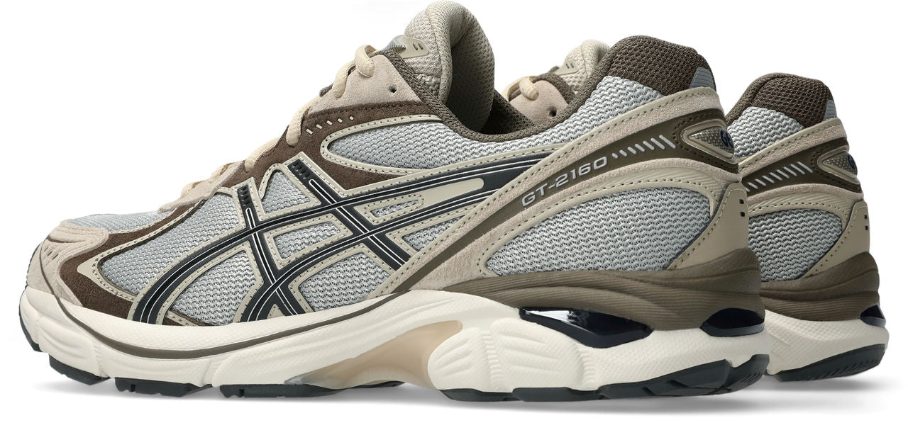 נעלי ספורט אפורות וחומות דגם GT-2160 עם רשת ונראות מודרנית לגברים