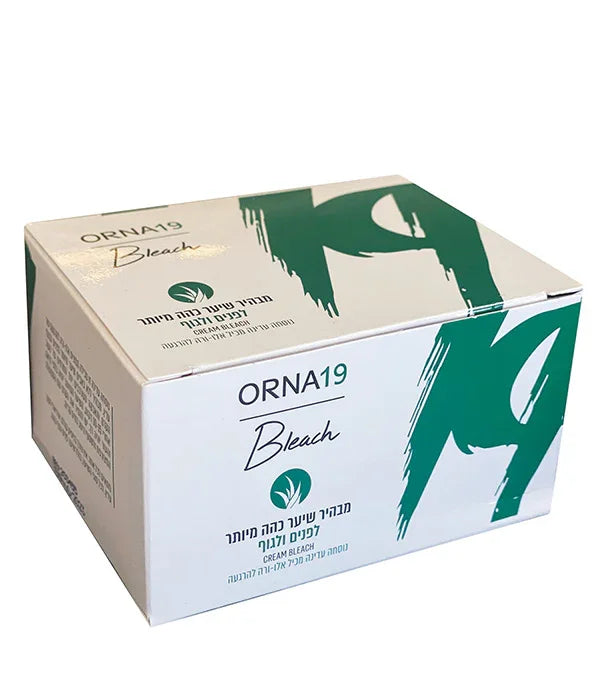 אריזת אבקת הבהרה לשיער ORNA19 Bleach מבית קבוצת אלפא, מוצגת על רקע בהיר
