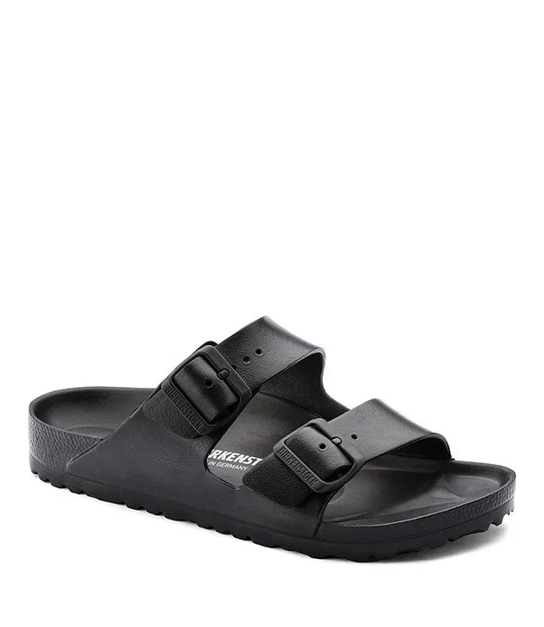 כפכף בוקסר שחור עם שתי רצועות ואבזמים, נעל נוחות לגבר מבית CHOZEN