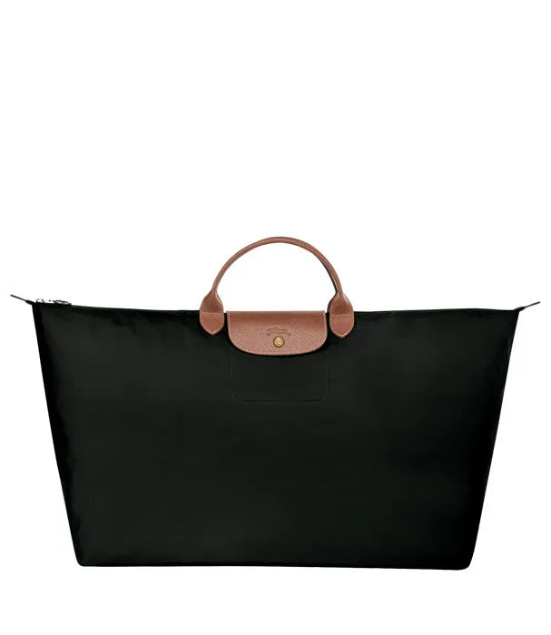 תיק יד גדול שחור עם ידית ודש חום, אופנתי מבית CHOZEN, מותגים מובילים באלפא