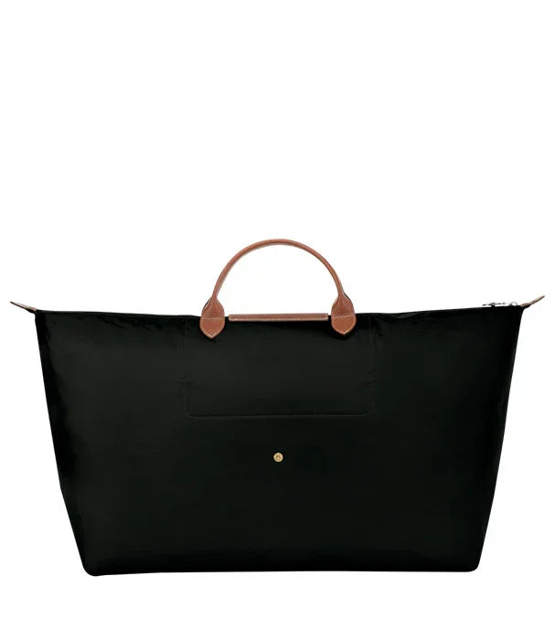 תיק נסיעות שחור עם ידיות עור חום מבית המותגים המובילים CHOZEN