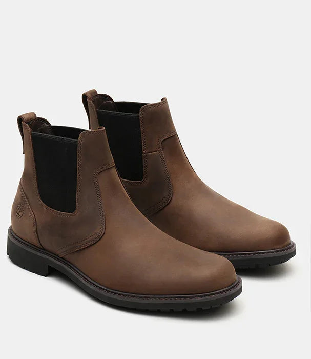 מגפי צ'לסי חום עור לגברים, מבית מותג מוביל ב-CHOZEN, אופנה אלגנטית ואיכותית