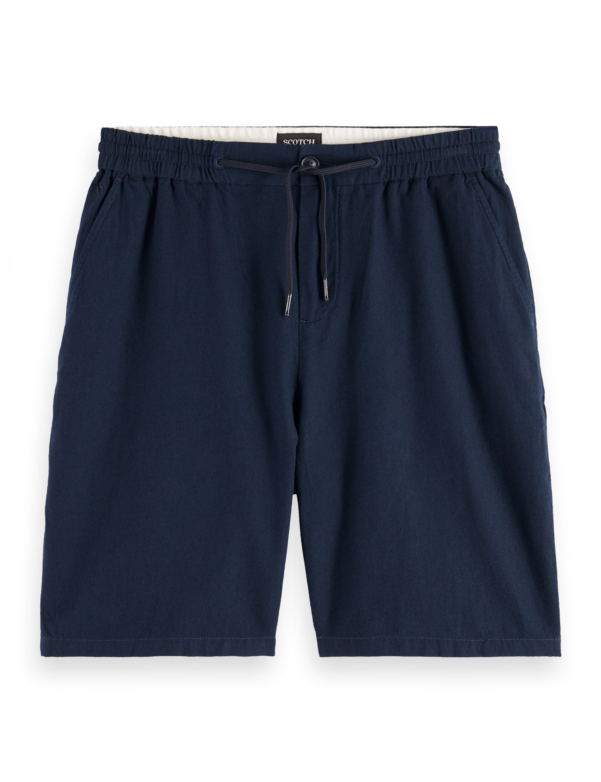 מכנסיים קצרים כחולים לגבר מבית מותג מוביל, גומי ושרוך, בלעדי ב-CHOZEN