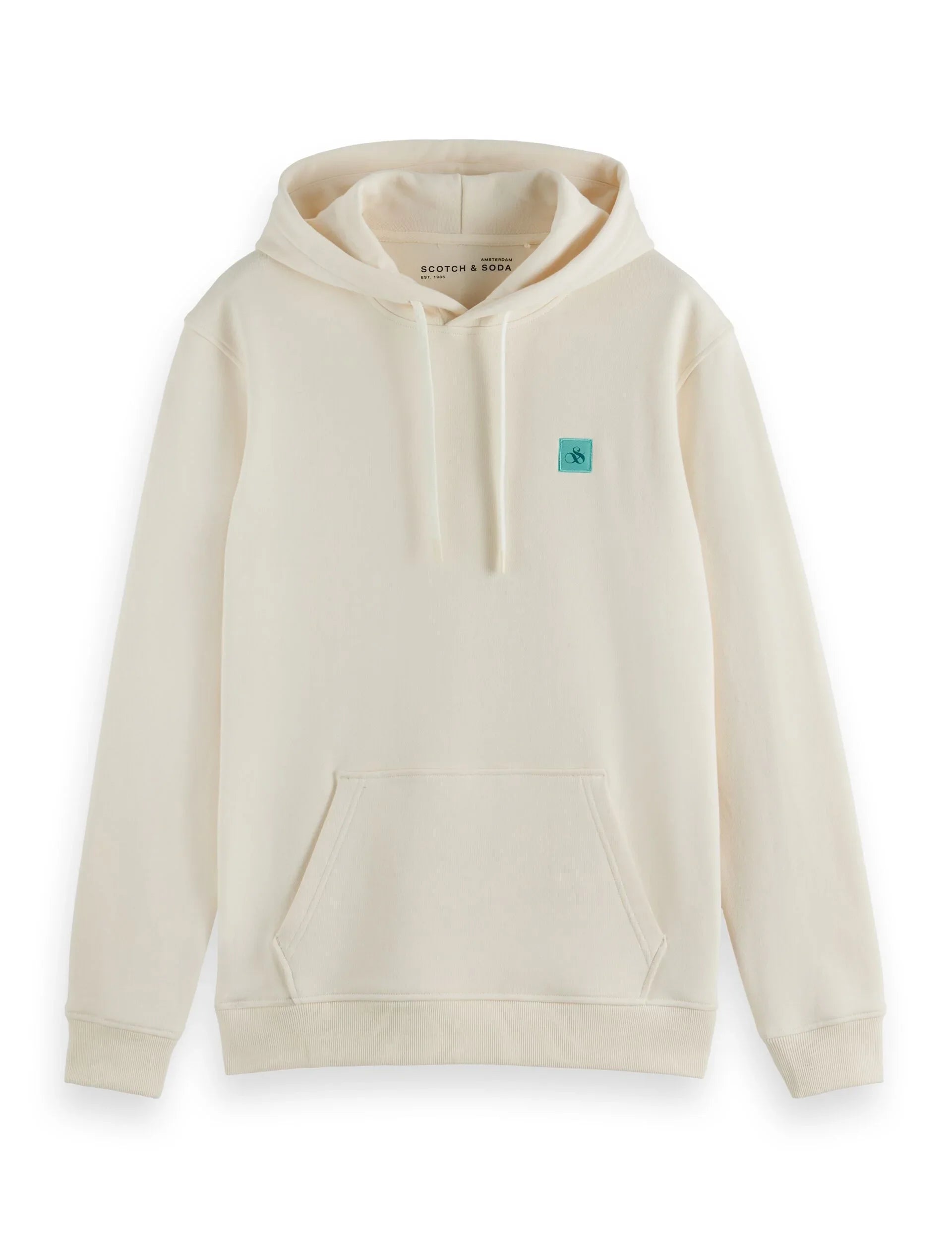 סווטשירט קפוצ'ון בהיר Scotch & Soda עם כיס קדמי ולוגו תכלת, מבחר מותגים ב-CHOZEN