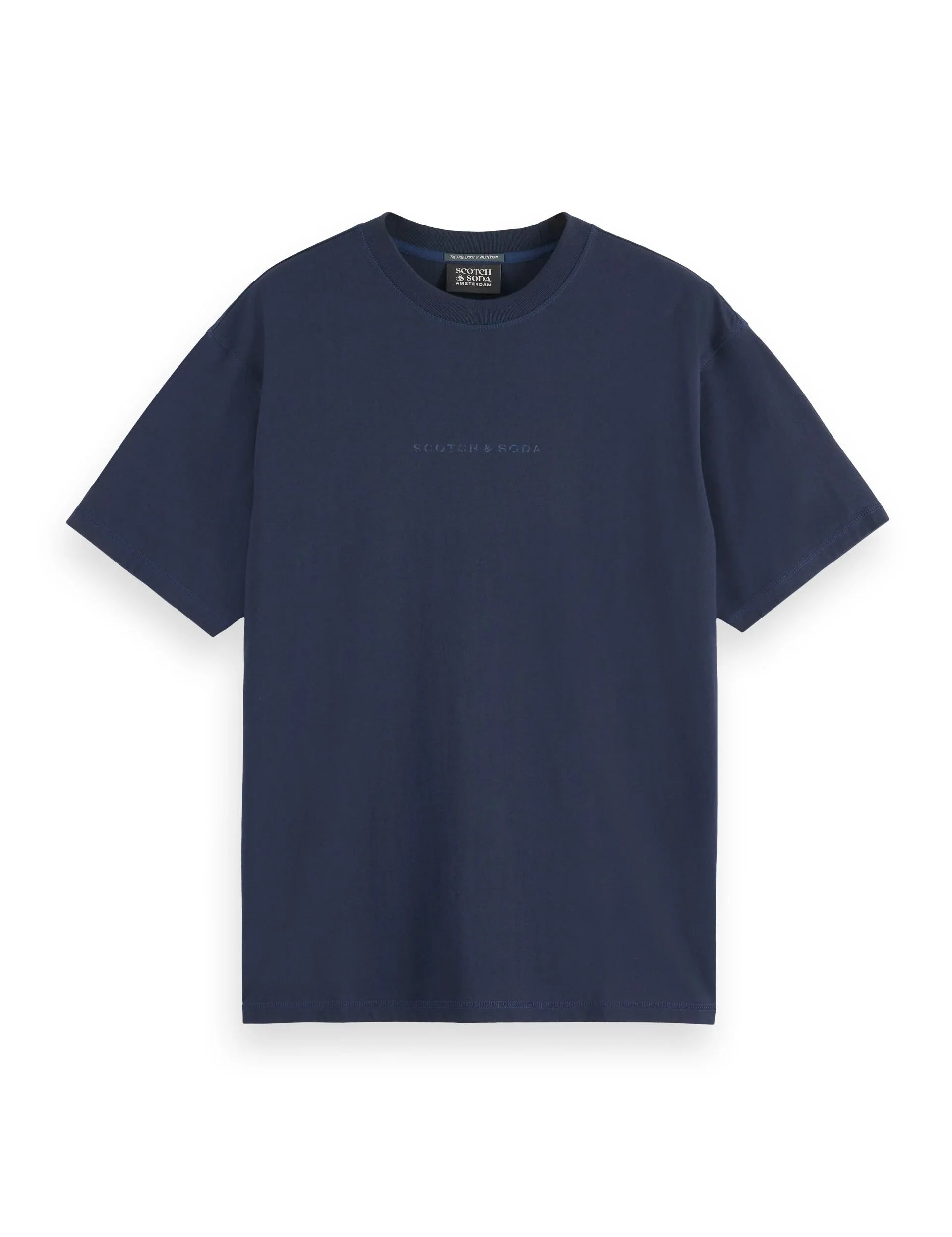 טי שירט כחולה Scotch & Soda בעיצוב קלאסי, קולקציית גברים CHOZEN מותגים מובילים