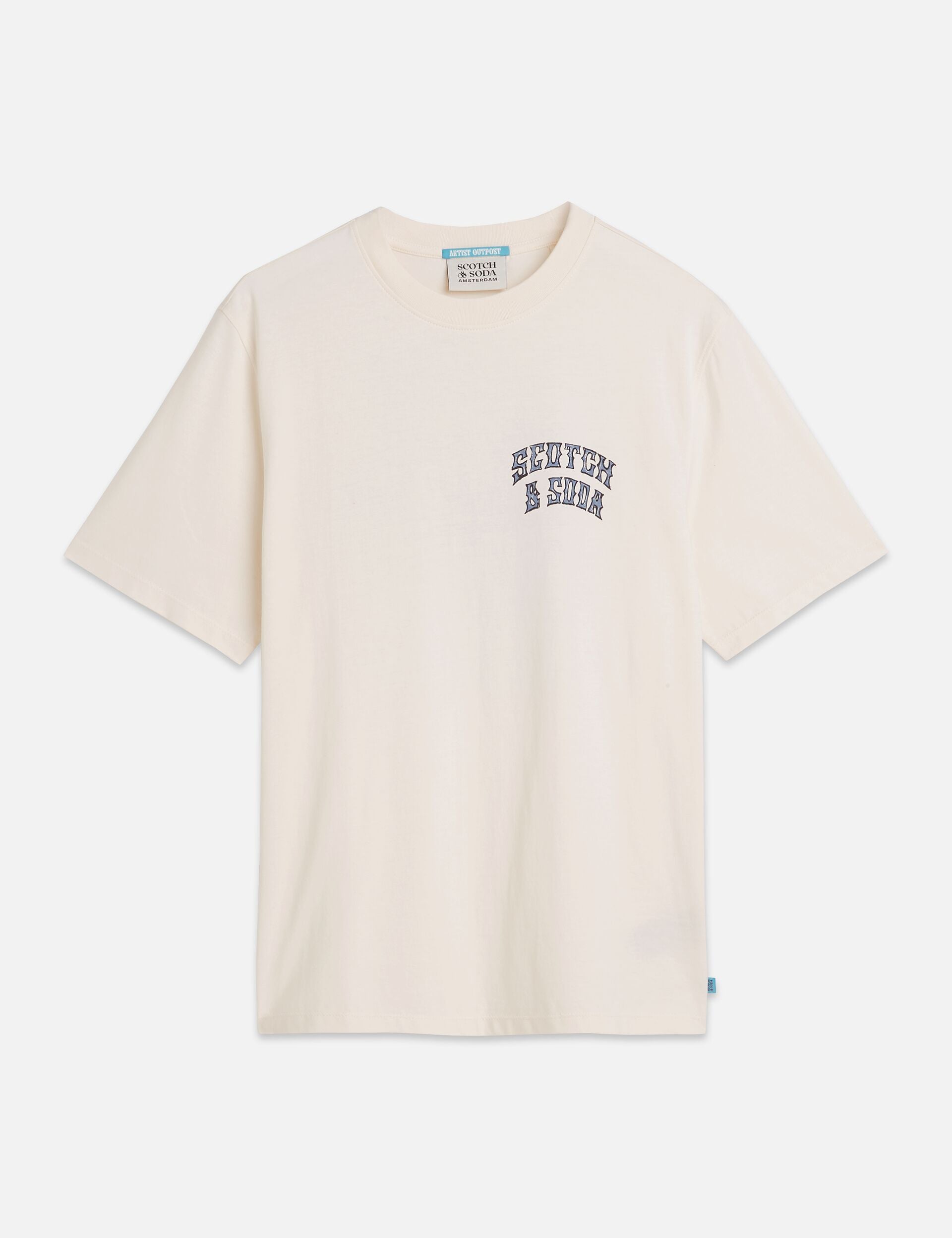 חולצת טי שירט לבנה של Scotch & Soda לגברים, אופנה יוקרתית ב-CHOZEN