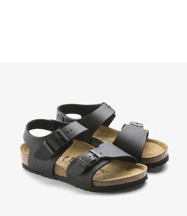 סנדלי בורקנשטוק שחורים עם רצועות אבזם לנשים, נוחות, HOMEPAGE CHOZEN