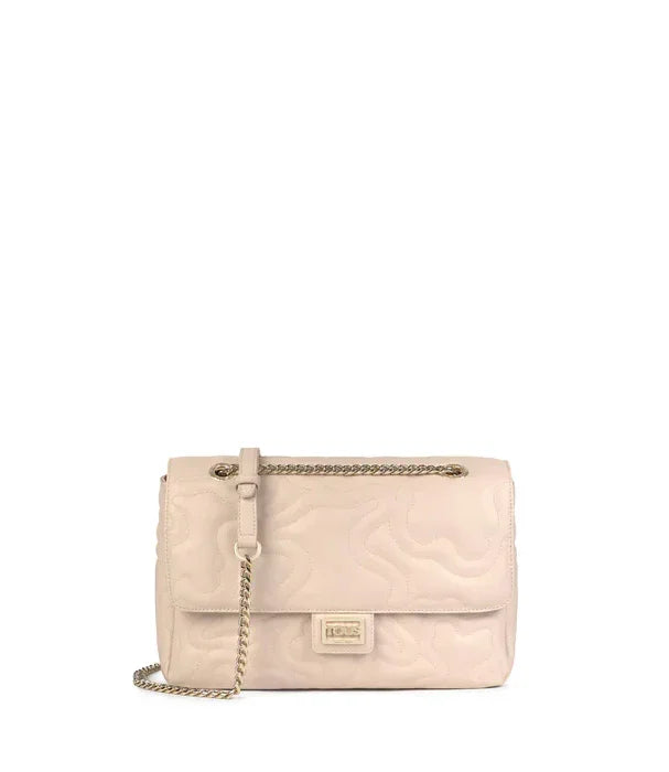 תיק צד אופנתי בצבע בז', עיצוב יוקרתי לנשים, עם רצועת שרשרת, מבית CHOZEN