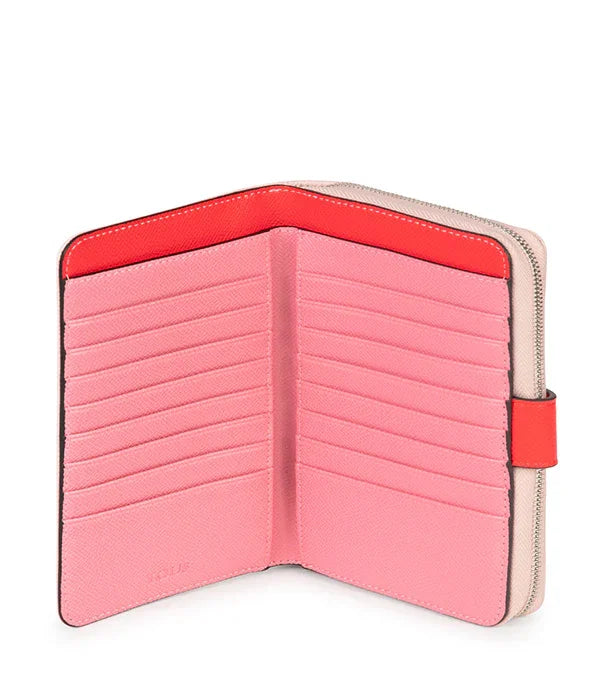 ארנק ורוד עם תאים לכרטיסים מבית CHOZEN, עיצוב מודרני ואיכותי לקבוצת אלפא