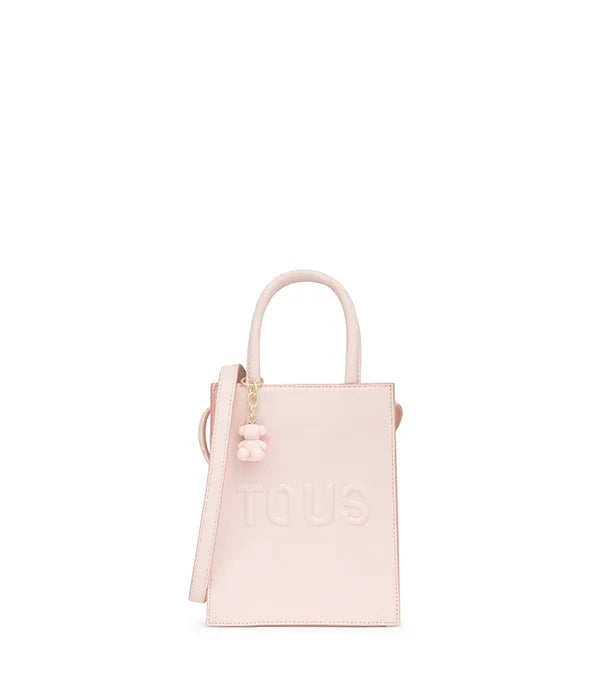 תיק יד ורוד קטן מבית TOUS עם ידית וקישוט דובון, אופנה יוקרתית באתר CHOZEN