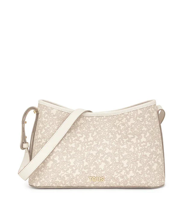 תיק צד נשי בצבע בז' עם דוגמה עדינה ולוגו TOUS, בלעדי באתר CHOZEN, מותגים מובילים