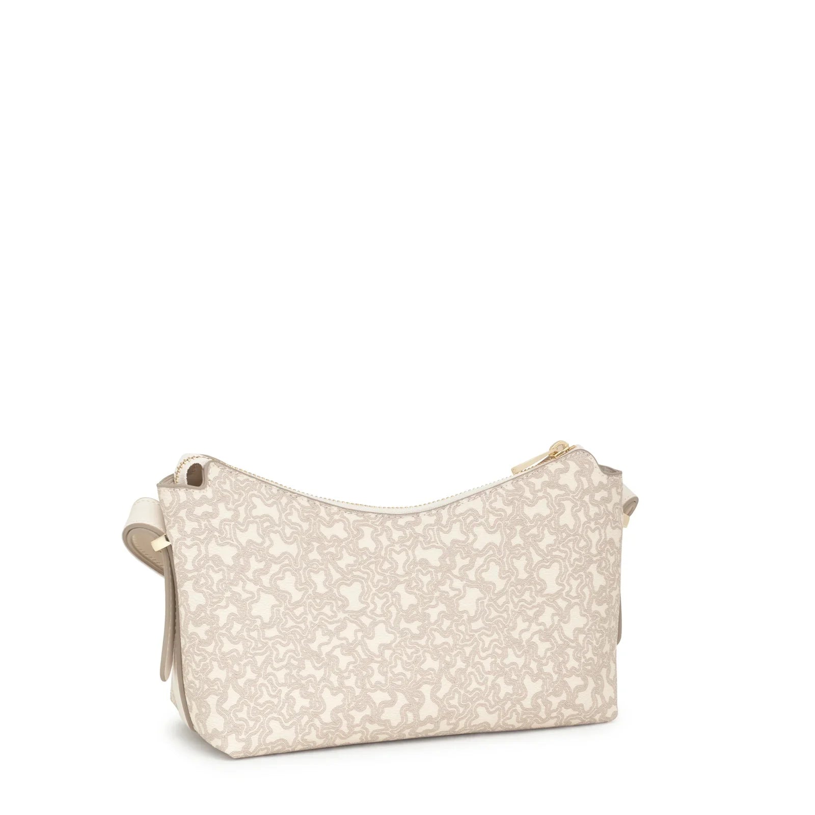 תיק צד אופנתי בצבע בז' עם הדפס ייחודי, קולקציית מותגים ב-CHOZEN