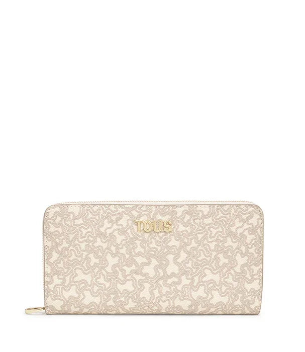 ארנק מעוצב של TOUS בצבע בז' עם דוגמת לוגו, מותג יוקרה ביבוא קבוצת אלפא