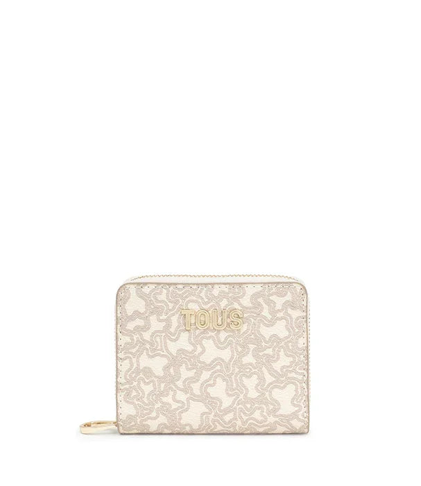 ארנק נשים קטן TOUS בצבע בז' עם דוגמת לוגו מובלט, מבית מותגי על CHOZEN