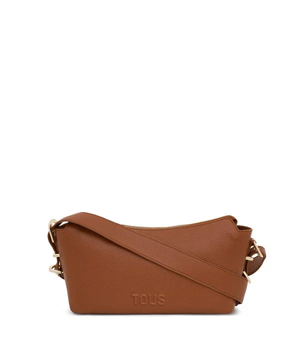 תיק צד חום עשוי עור עם רצועה רחבה של TOUS, אופנה יוקרתית ב-CHOZEN
