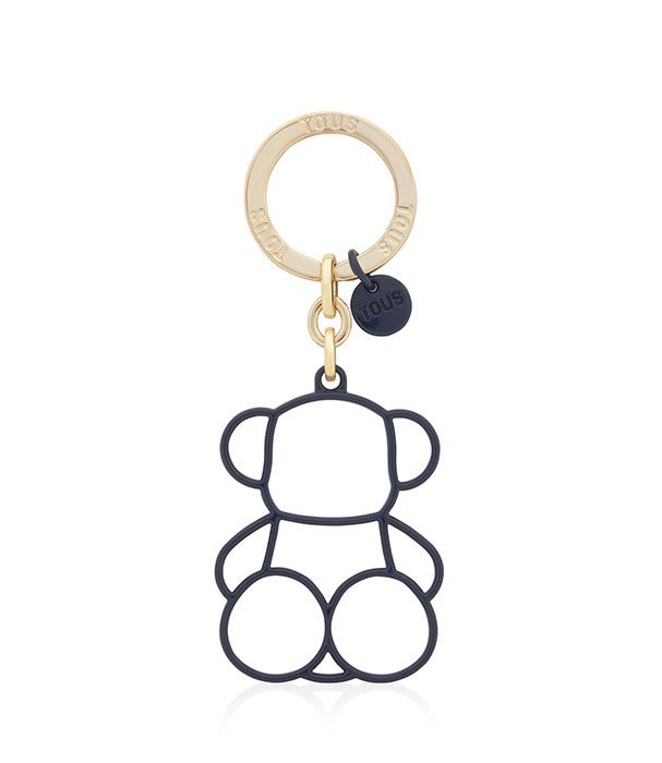טואוס מחזיק מפתחות Silhouette Bold Bear בצבע כחול נייבי