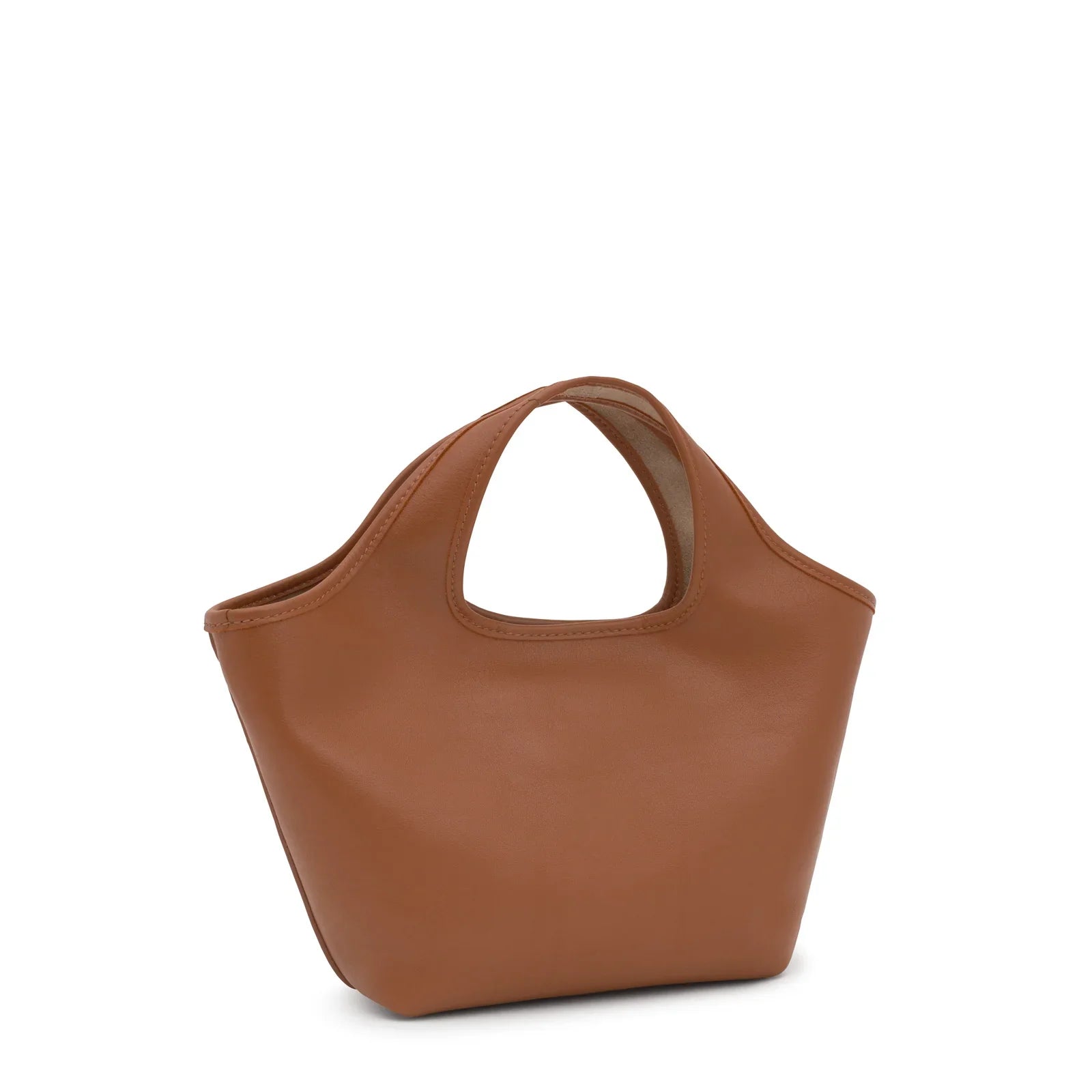 תיק יד חום מעור בעיצוב מודרני, בחירת מותג CHOZEN, צילום על רקע לבן