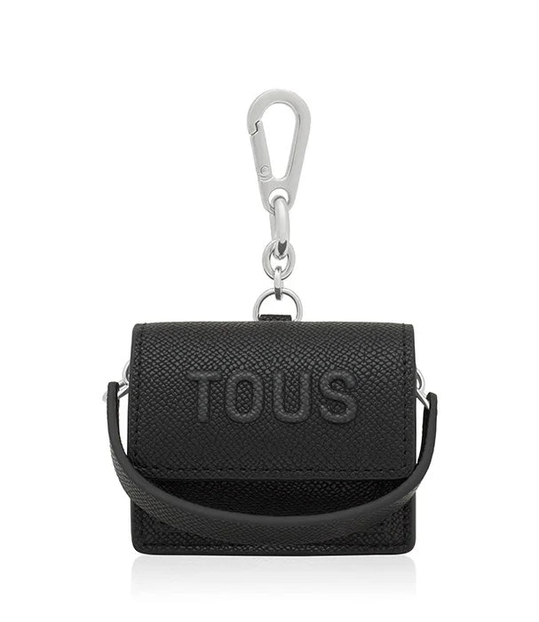 מחזיק מפתחות שחור TOUS עם ידית ותופסן מתכת, מוצר יוקרה מבית מותגים מובילים