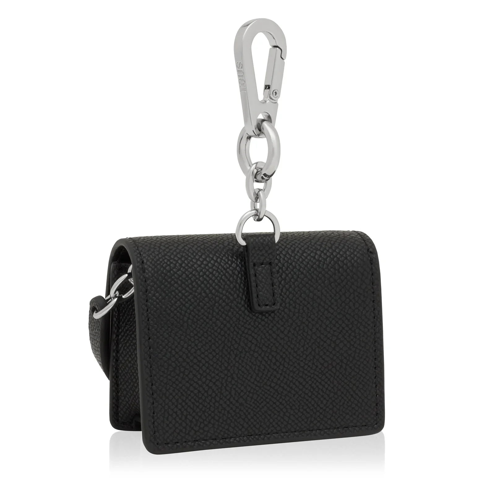 ארנק קטן בצבע שחור עם קליפס מתכת, מוצר יוקרה CHOZEN מבית קבוצת אלפא