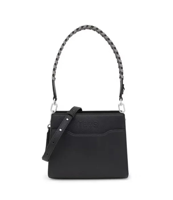 תיק יד שחור TOUS עם רצועה קלועה, מותג יוקרה באתר CHOZEN