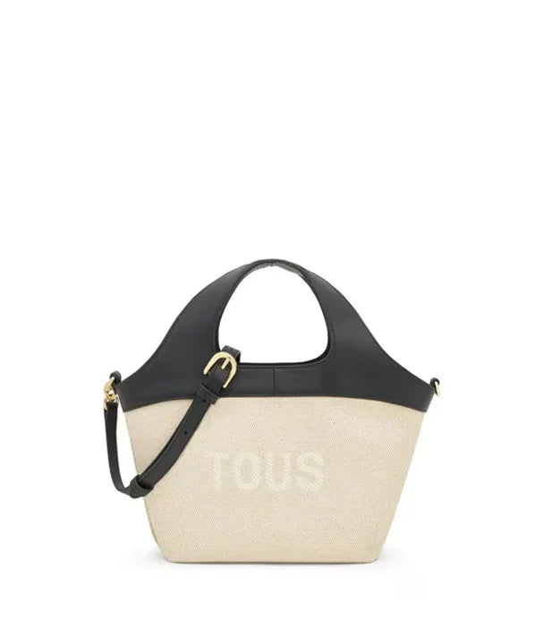 תיק יד TOUS אלגנטי עם ידית שחורה ורצועה, עיצוב יוקרתי באתר CHOZEN