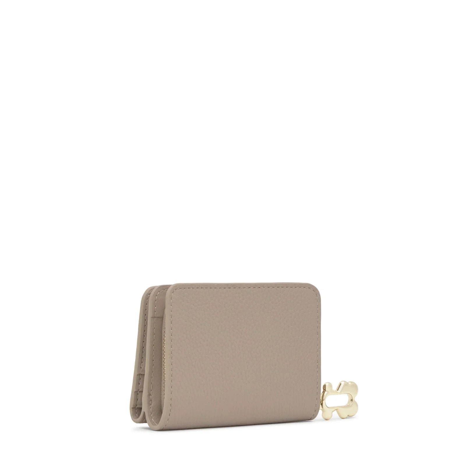 ארנק עור בגוון בז' עם סגר מתכת מוזהב, מבית המותגים המובילים ב-CHOZEN