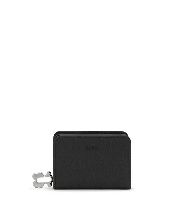 ארנק עור שחור יוקרתי TOUS עם קישוט מתכת, מותגים מובילים ב-CHOZEN